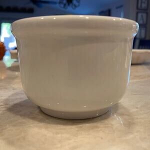 Vintage McCoy white ceramic heavy bowl 4-3/4”